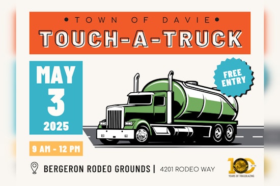 Davie Readies for Family-Friendly Touch-a-Truck Event at Bergeron Rodeo Grounds on May 3