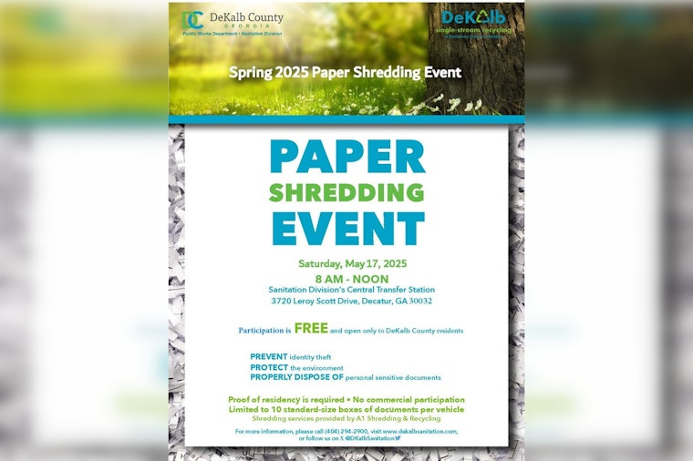 DeKalb County Offers Complimentary Document Shredding for Residents in Decatur
