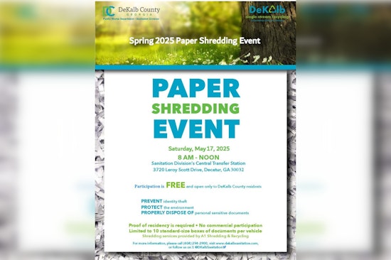 DeKalb County Offers Complimentary Document Shredding for Residents in Decatur