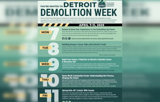 Detroit Demolition Week Returns with Interactive Events to Engage, Educate, and Inspire Residents