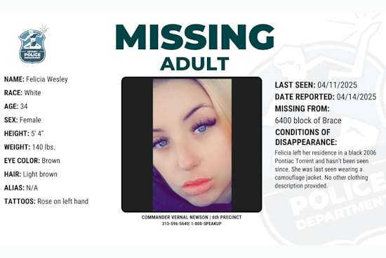 Detroit Police Issue Urgent Appeal for Public's Help in Locating Missing Woman Felicia Wesley