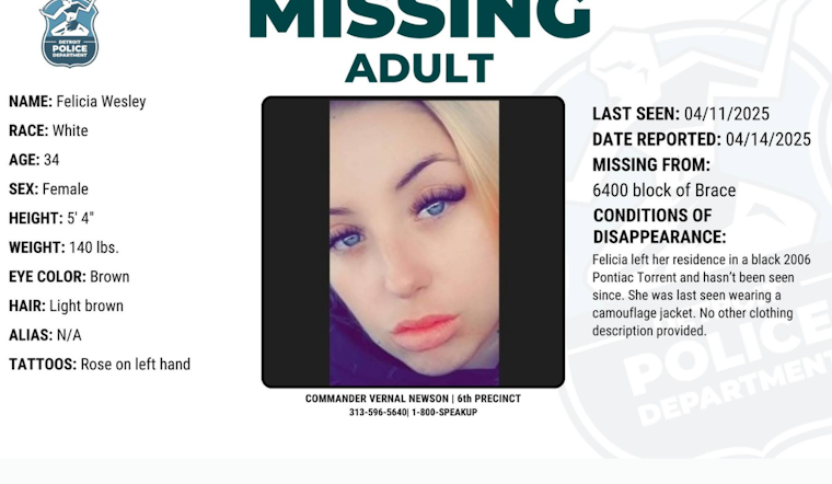 Detroit Police Issue Urgent Appeal for Public's Help in Locating Missing Woman Felicia Wesley