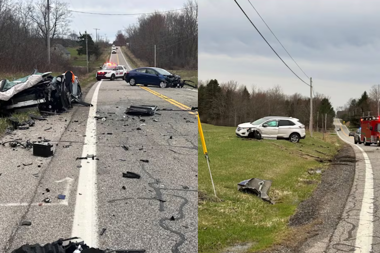 Distracted Driver Charged After Dropping Doughnut Leads to Three-Car Crash in Thompson Township