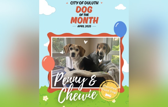 Duluth Celebrates Beagles Penny and Chewie as Dogs of the Month, Promotes Clean Waterways Initiative