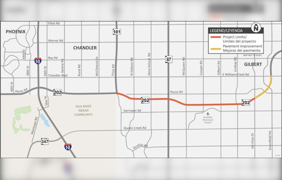 Eastbound Loop 202 On-Ramp at Gilbert Road in Southeast Valley Closing for 60 Days Starting April 11
