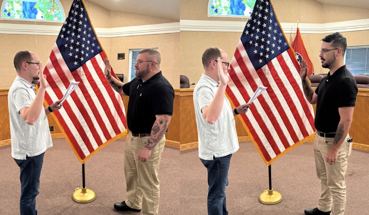 Elizabethton Police Department Welcomes New Officers from Elizabethton and Bristol