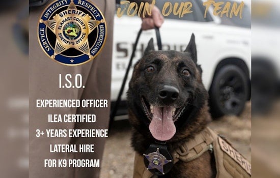 Elkhart County Sheriff's Office Seeks Experienced Officers for Lucrative K9 Unit Positions