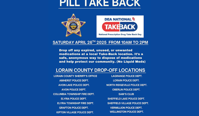Elyria Police Collaborate with DEA for Prescription Drug Take-Back Initiative to Prevent Misuse