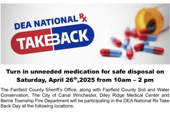 Fairfield County Joins DEA's National Prescription Drug Take Back Day with Local Partnerships
