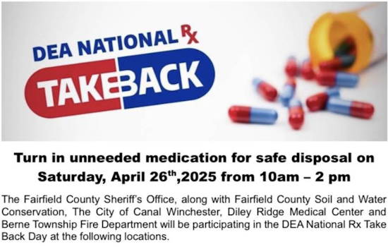 Fairfield County Joins DEA's National Prescription Drug Take Back Day with Local Partnerships