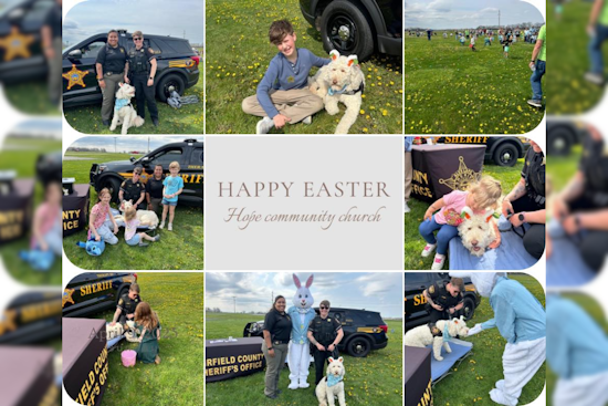 Fairfield's Hope Community Church Easter Egg Hunt Features Special Appearance by Sheriff's Deputies and Easter Bunny