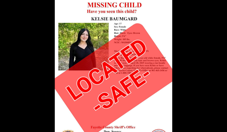 Fayette County Teen Found Safe After Urgent Community Search Efforts