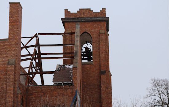 Flint Moves to Demolish Fire-Damaged Oak Park Methodist Church, Preserves Historic Bell for Posterity