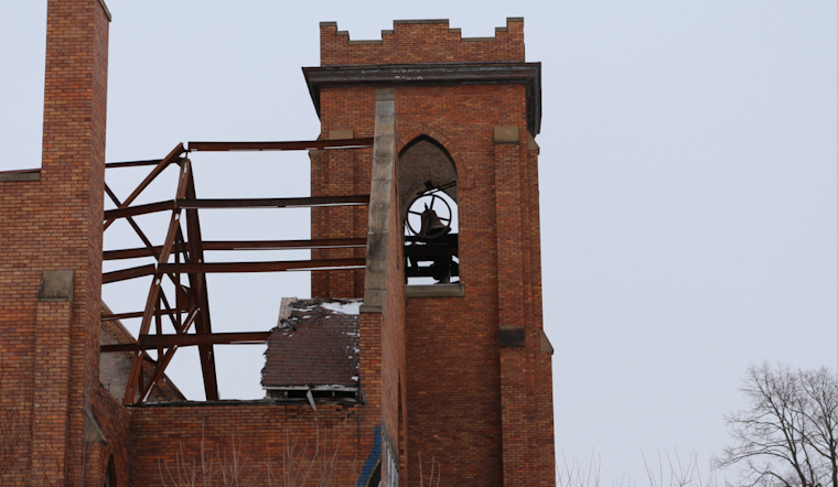 Flint Moves to Demolish Fire-Damaged Oak Park Methodist Church, Preserves Historic Bell for Posterity