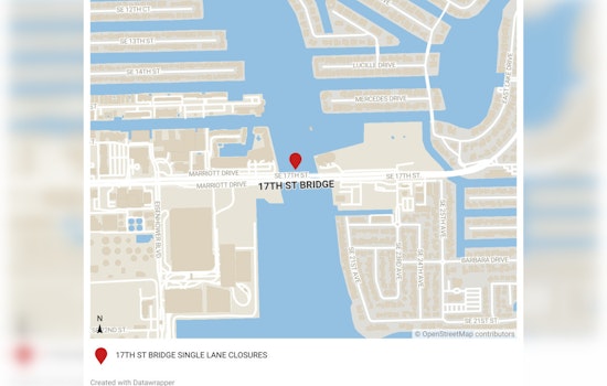 Fort Lauderdale Alert, 17th Street Bridge Single-Lane Closures for Lighting Repairs in May