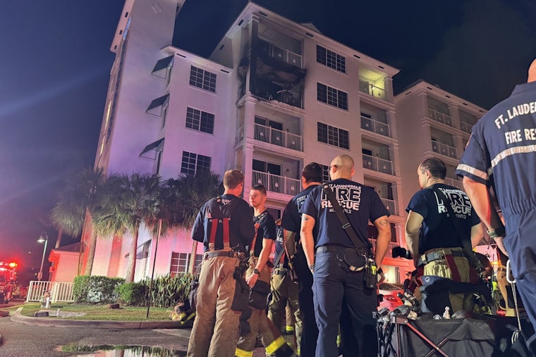 Fort Lauderdale Apartment Blaze Extinguished by Firefighters with Resident and Pet Cat Safe and Multiple Units Damaged