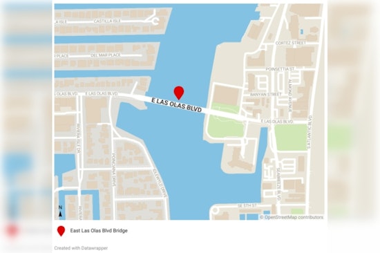 Fort Lauderdale's East Las Olas Boulevard Drawbridge Lane Closure Set for Bridge Maintenance on April 14