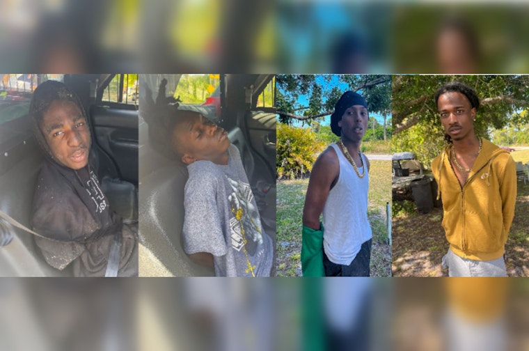 Four Arrested After Car Chase in Fort Pierce, Stolen Firearms Recovered by St. Lucie County Sheriff's Office