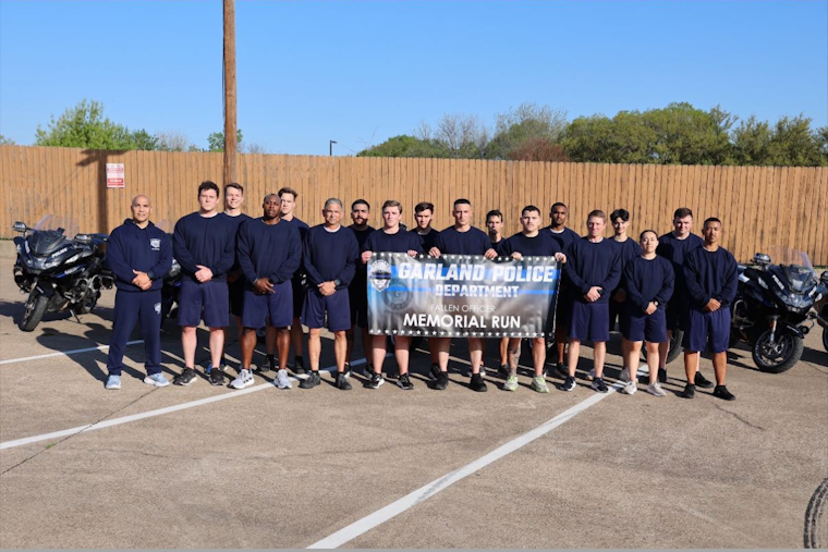 Garland Police Academy Cadets Honor Fallen Officers with Memorial Run Through City