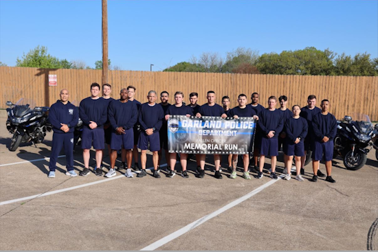 Garland Police Academy Cadets Honor Fallen Officers with Memorial Run Through City