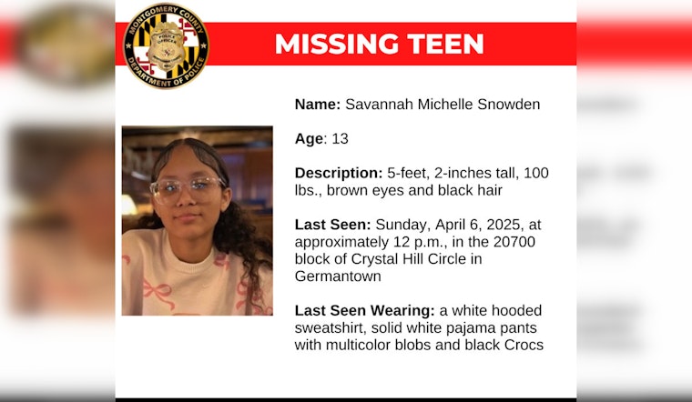 Germantown Community Urged to Aid in Search for Missing 13-Year-Old Savannah Snowden