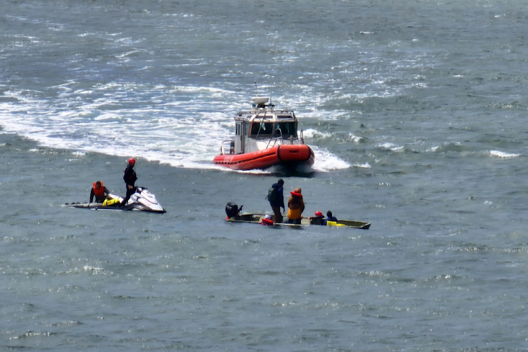 Group and Dog Rescued from Tomales Bay Waters by Marin County Fire Department and Park Rangers