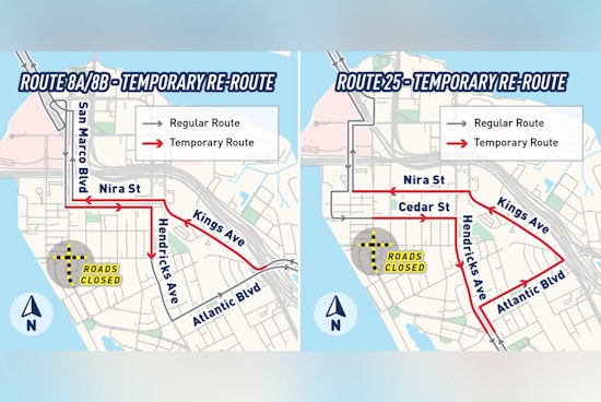 Heads Up Commuters as JTA Announces Temporary Bus Route Changes Due to Construction in Jacksonville