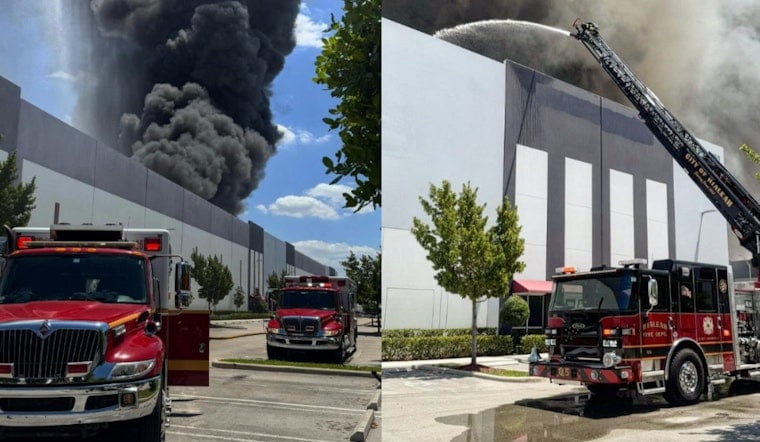 Hialeah Fire Rescue Battles Blazes at Commercial Building and Warehouse, No Injuries Reported
