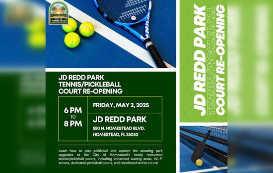 Homestead's JD Redd Park Debuts Upgraded Tennis and Pickleball Courts with Grand Re-Opening Celebration