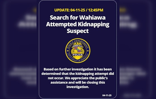 Honolulu Police Confirm No Kidnapping Attempt Occurred in Wahiawa, Community Sighs Relief
