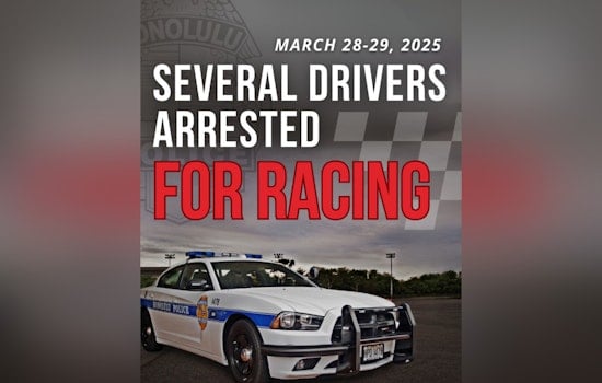 Honolulu Police Crack Down on Illegal Street Racing in Kapolei with Multiple Arrests and Citations Issued