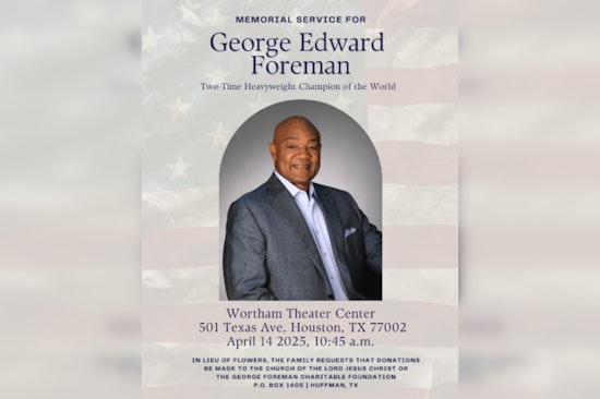 Houston to Celebrate Life of Boxing Legend George Foreman with Public Memorial Service at Wortham Theater Center