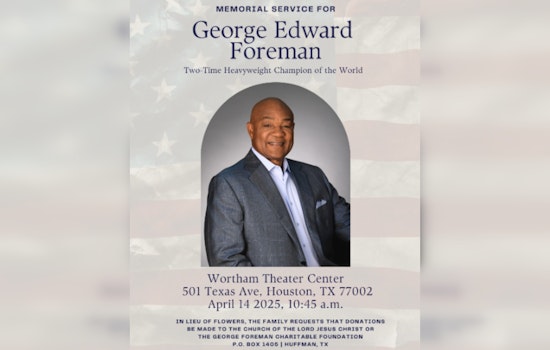 Houston to Celebrate Life of Boxing Legend George Foreman with Public Memorial Service at Wortham Theater Center