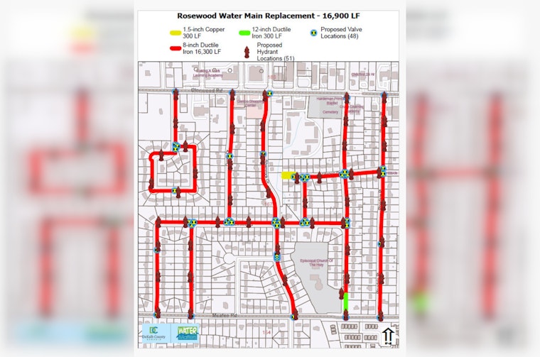 DeKalb County Begins Major Water Main Replacement on Rosewood Road, Residents to Expect Disruptions Through March 2026