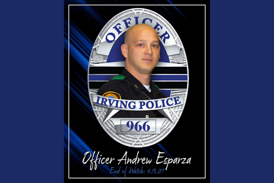 Irving Police Department Honors Legacy of Officer Andrew Esparza on 18th Anniversary of His Passing