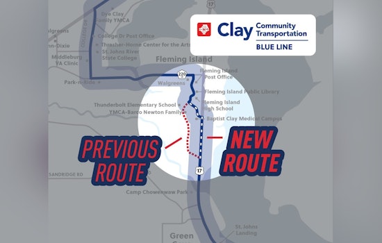 Jacksonville Transportation Authority Expands CCT Blue Line to Include Vital Stops in Fleming Island