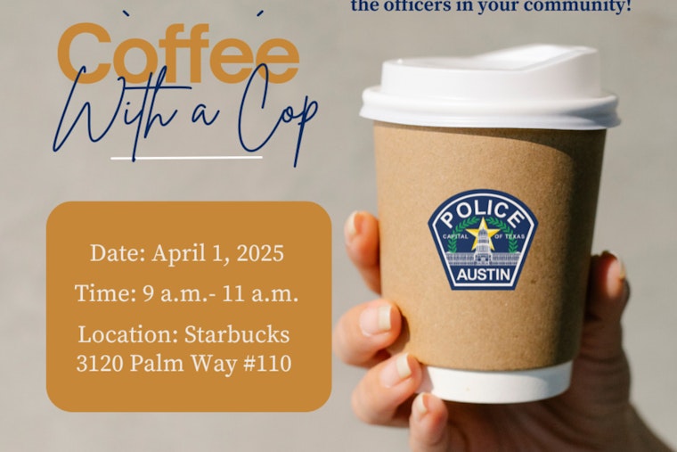 Join "Coffee with a Cop" in Northwest Austin for Open Dialogue with Local Law Enforcement