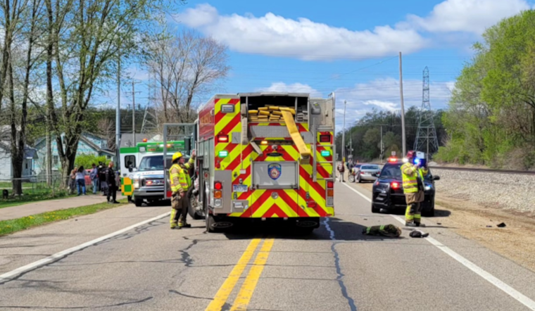 Kalamazoo Deputy's Cruiser Flips in Triple-Vehicle Rollover Crash on East Michigan Ave in Comstock Township