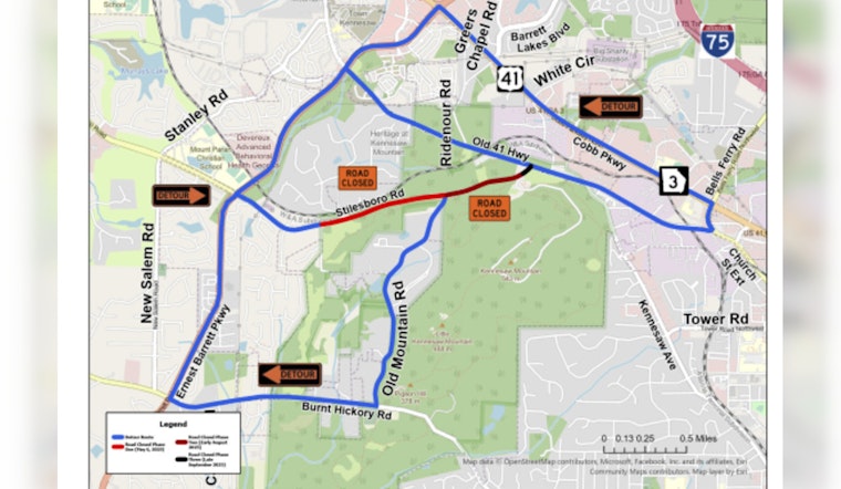 Kennesaw Area Braces for Stilesboro Road Closure Due to Water Line Upgrades Starting May 6