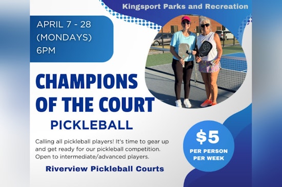 Kingsport Parks and Recreation Opens Registration for "Champions of the Court" Pickleball Event