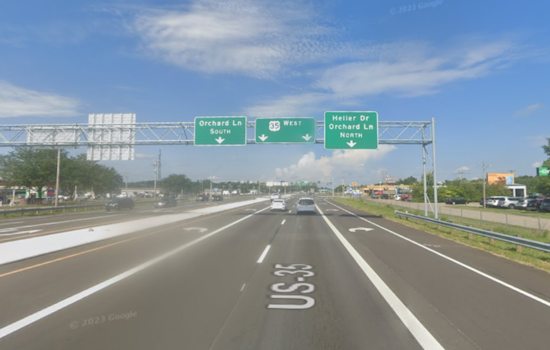 Lane Closures on U.S. 35 East This Week Due to Signage Upgrades, Expect Delays Near Orchard Lane