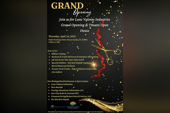 Lane Valente Industries Ushers in New Era of Economic Growth with Grand Opening of Punta Gorda Facility