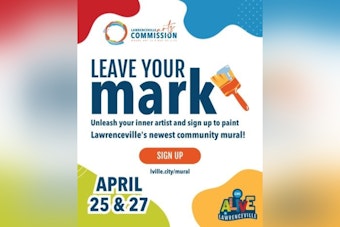 Lawrenceville Invites Local Artists to Paint Alongside Muralist Angela Bortone for New Downtown Mural