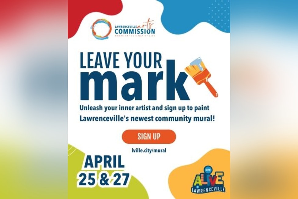 Lawrenceville Invites Local Artists to Paint Alongside Muralist Angela Bortone for New Downtown Mural