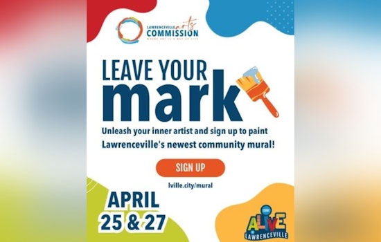 Lawrenceville Invites Local Artists to Paint Alongside Muralist Angela Bortone for New Downtown Mural