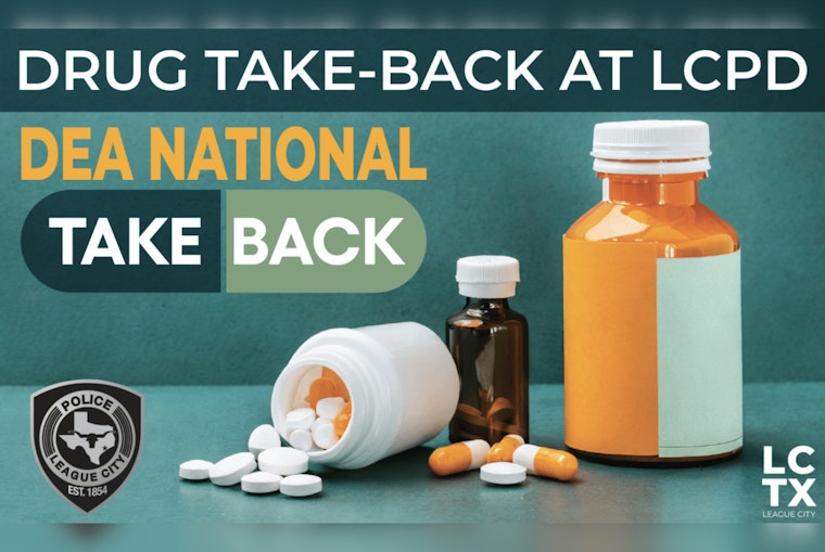 League City Police Partner with DEA for Prescription Drug Take-Back Event on April 26