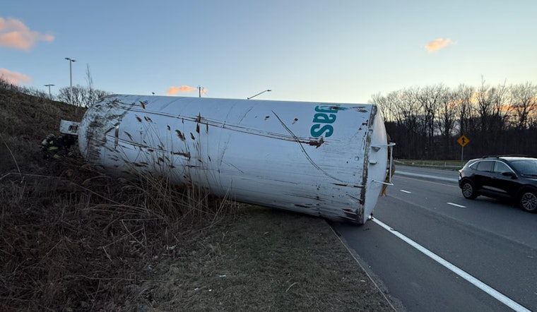 Liquid Oxygen Tank Falls Off Truck on I-290 in Auburn, Prompting Hazardous Materials Response