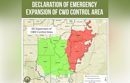 Louisiana Expands CWD Control Zone, New Restrictions in Place for Northeast Central Parishes