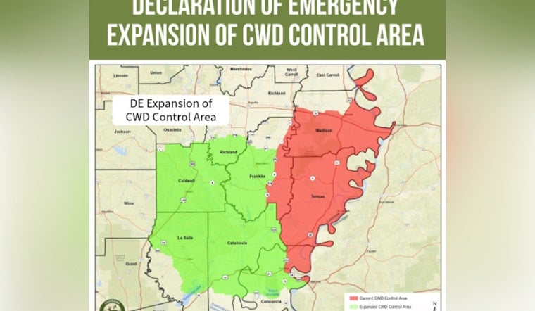 Louisiana Expands CWD Control Zone, New Restrictions in Place for Northeast Central Parishes