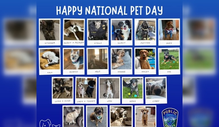 Mankato Police and Fire Department Celebrate National Pet Day with Heartwarming Post and Community Invitation